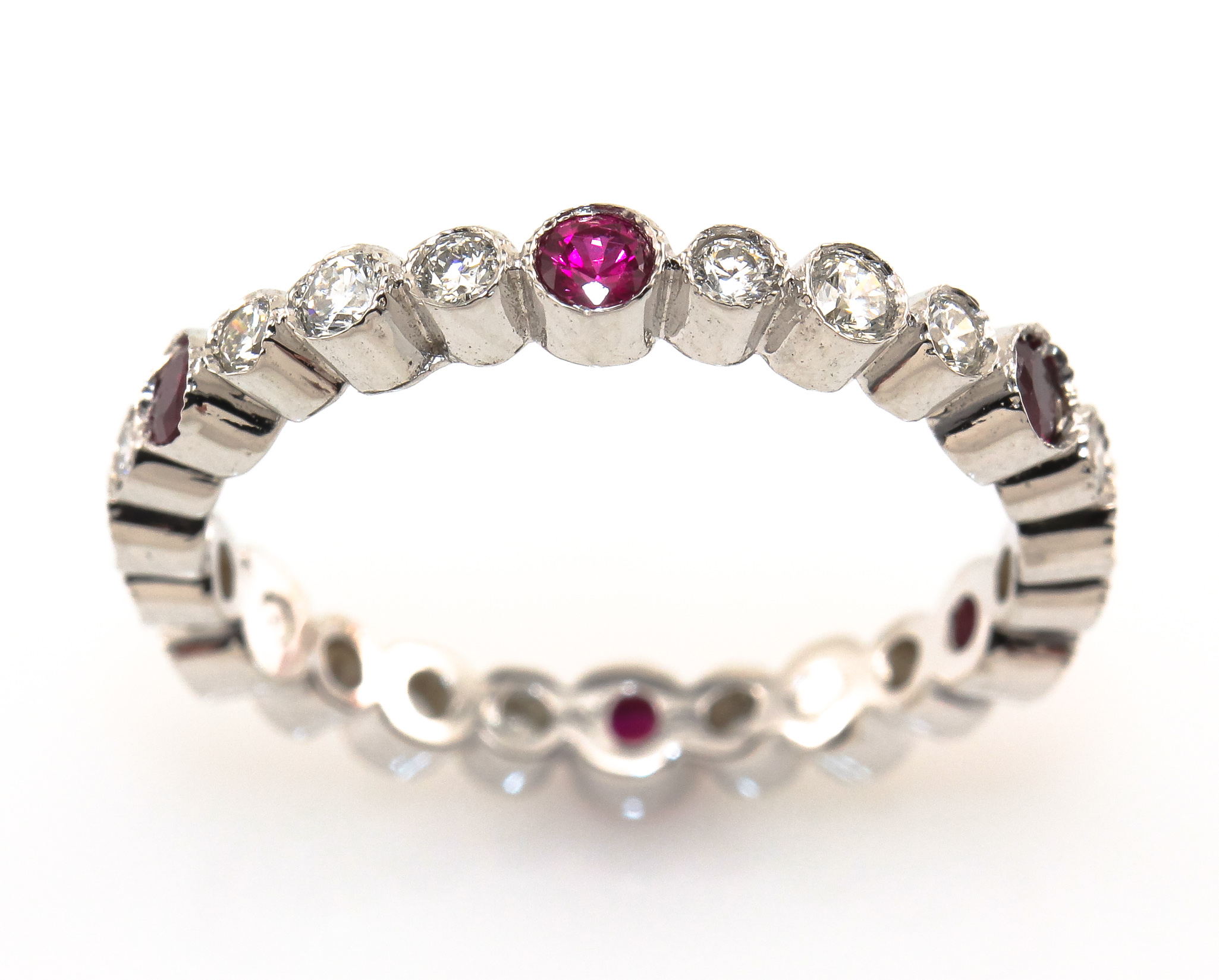Diamond and Ruby Eternity Band | eBay