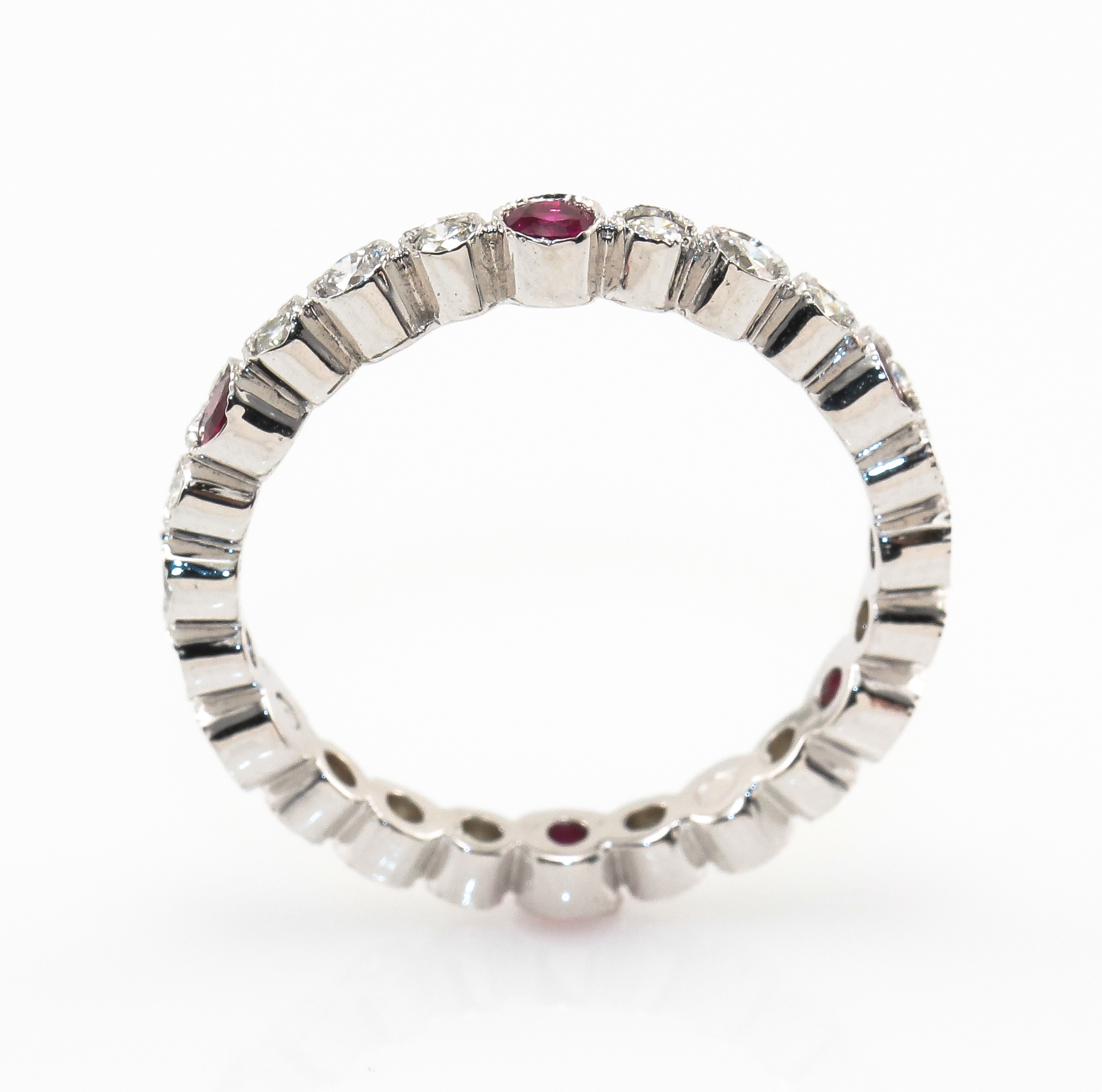 Diamond and Ruby Eternity Band | eBay